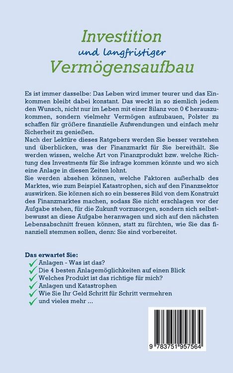 Produktbild: Investition und langfristiger Verm&ouml;gensaufbau: Wie Sie Ihr Geld sicher investier