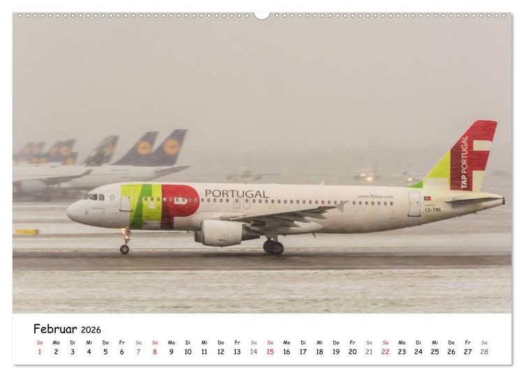 Produktbild: Airliner in M&uuml;nchen / 2026 (Wandkalender 2026 DIN A2 quer), CALVENDO Monatskalender