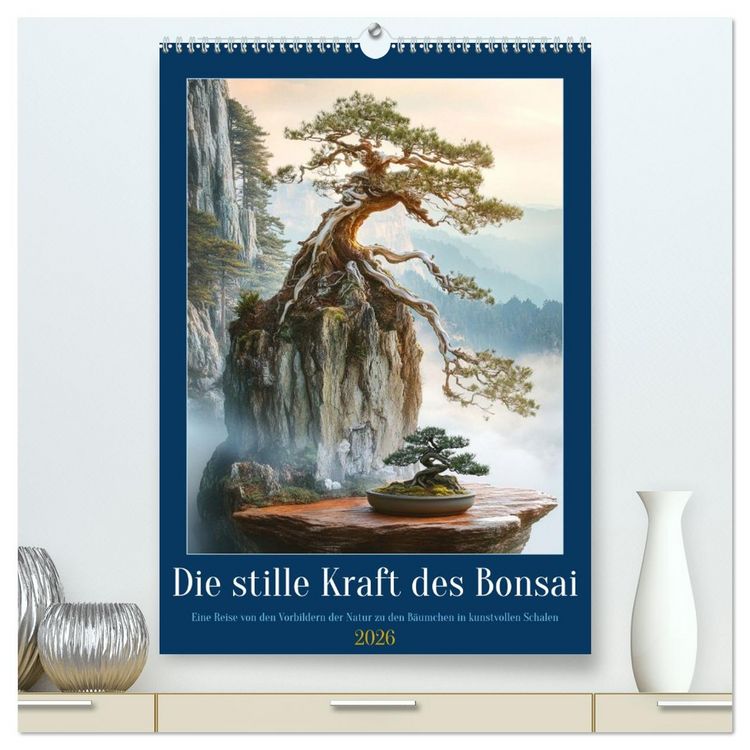 Produktbild: Die stille Kraft des Bonsai (hochwertiger Premium Wandkalender 2026 DIN A2 hoch), Kunstdruck in Hochglanz
