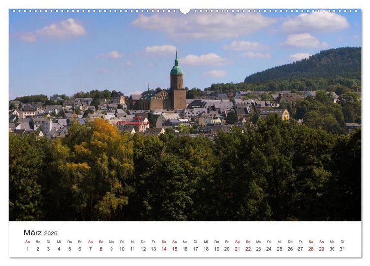 Produktbild: Annaberg - Hauptstadt des Erzgebirges (hochwertiger Premium Wandkalender 2026 DIN A2 quer), Kunstdruck in Hochglanz