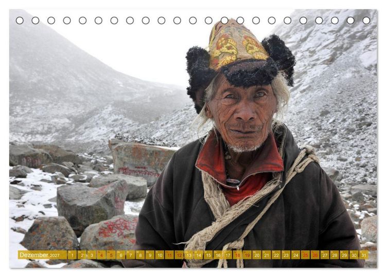 Produktbild: Begegnungen am Wegesrand &ndash; Auf dem Weg von Kashgar nach Lhasa (Tischkalender 2027 DIN A5 quer), CALVENDO Monatskalender