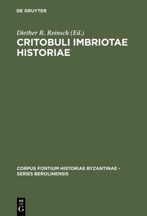 Produktbild: Critobuli Imbriotae Historiae