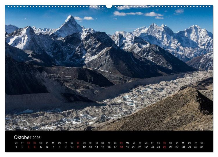 Produktbild: Himalaya - Dach der Welt (hochwertiger Premium Wandkalender 2026 DIN A2 quer), Kunstdruck in Hochglanz