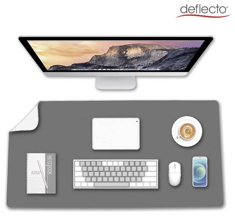 Produktbild: Deflecto DM12060GW Schreibunterlage Grau, Wei&szlig; (B x H) 1200mm x 600mm