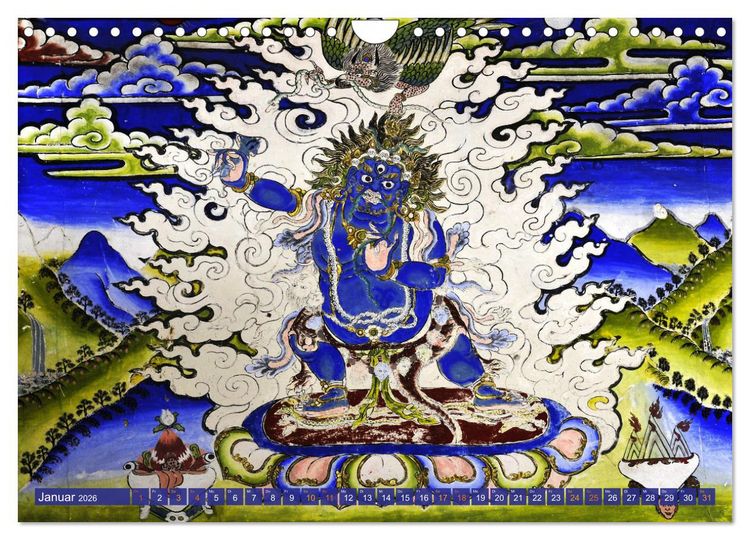 Produktbild: Mystische Wesen &ndash; Buddhistische Kunst im Himalaya (Wandkalender 2026 DIN A4 quer), CALVENDO Monatskalender