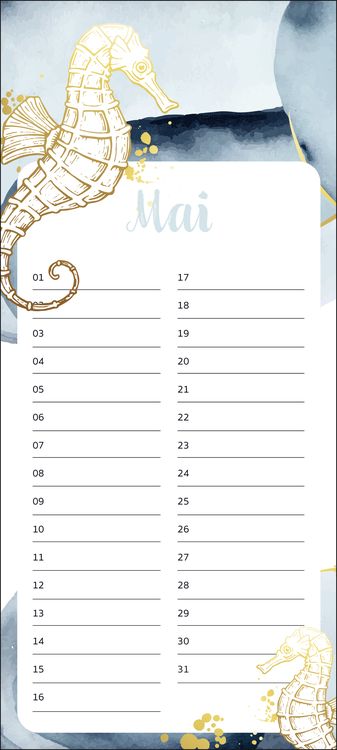 Immerwährender Geburtstagskalender Maritim