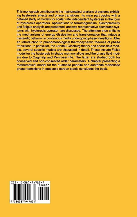 Produktbild: Hysteresis and Phase Transitions
