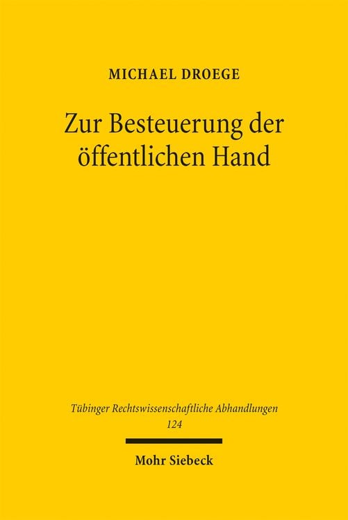 Produktbild: Zur Besteuerung der &ouml;ffentlichen Hand