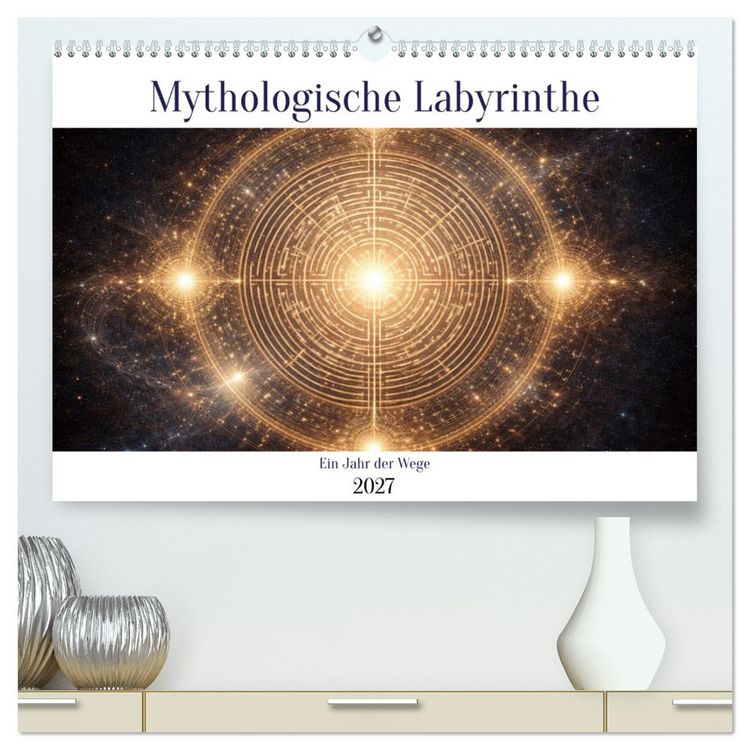 Produktbild: Mythologische Labyrinthe (hochwertiger Premium Wandkalender 2027 DIN A2 quer), Kunstdruck in Hochglanz