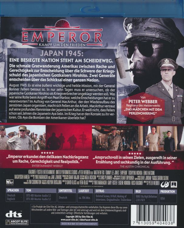 Produktbild: Emperor - Kampf um den Frieden