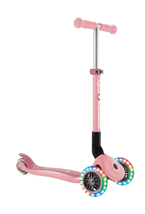 Produktbild: Globber Junior Foldable rosa mit Leuchtrollen