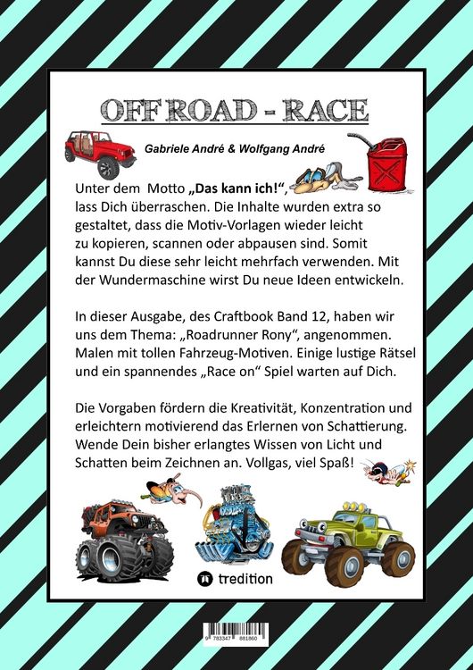 Produktbild: Craftbook - Race On Game - 100 Tolle Fahrzeug Motive - Lustige R&auml;tsel - Offroad - Schnelle Autos - Oldtimer - F1