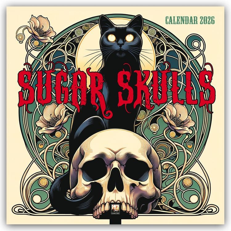 Produktbild: Sugar Skulls – Totenköpfe aus Zucker 2026 – Original Flame Tree Publishing-Kalender [Kalender]