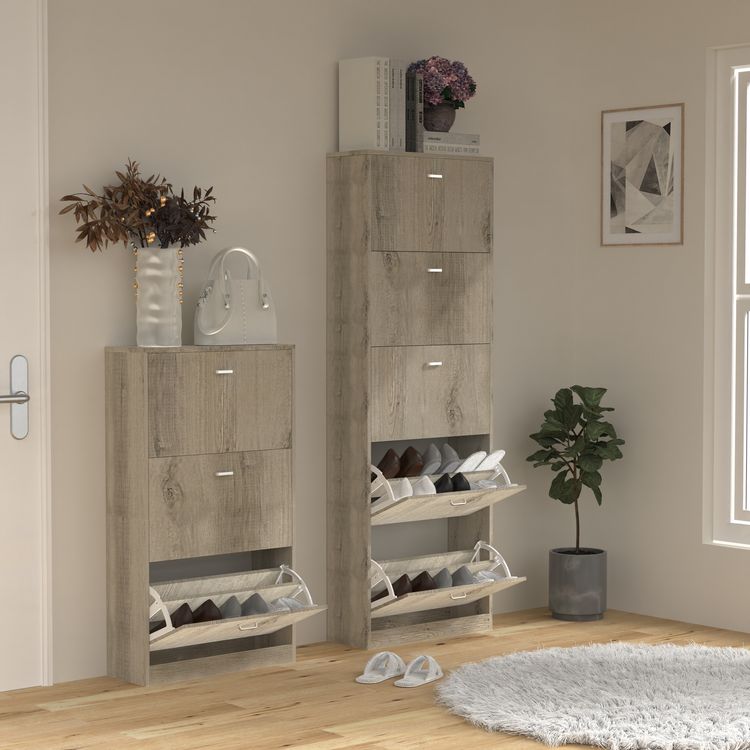 Produktbild: Holz Regal Schuhschrank Schuhkipper Serie Sipos L