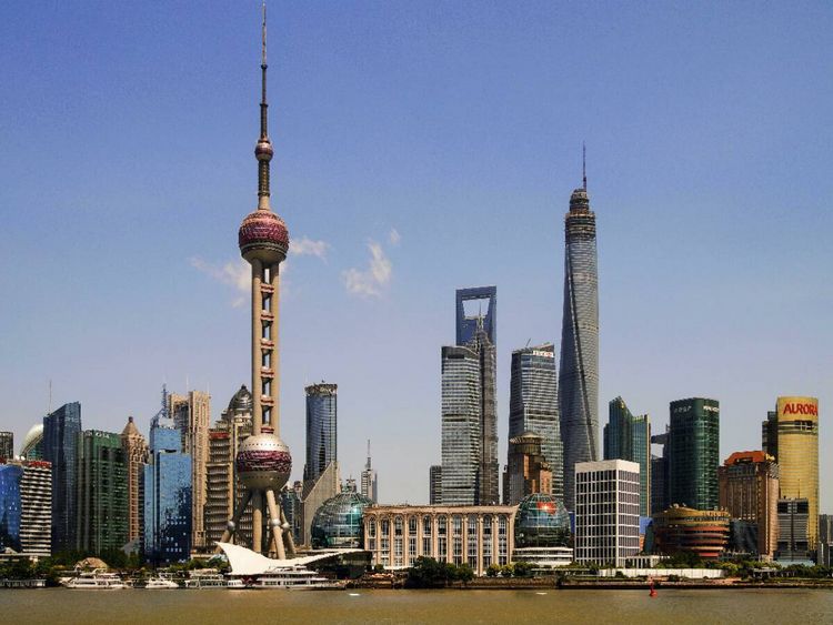 Produktbild: CALVENDO Puzzle Skyline mit Shanghai Pearl Tower | 1000 Teile Lege-Gr&ouml;&szlig;e 64x48cm Foto-Puzzle f&uuml;r gl&uuml;ckliche Stunden