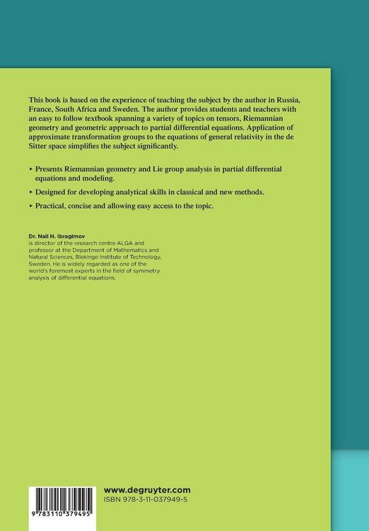 Produktbild: Tensors and Riemannian Geometry