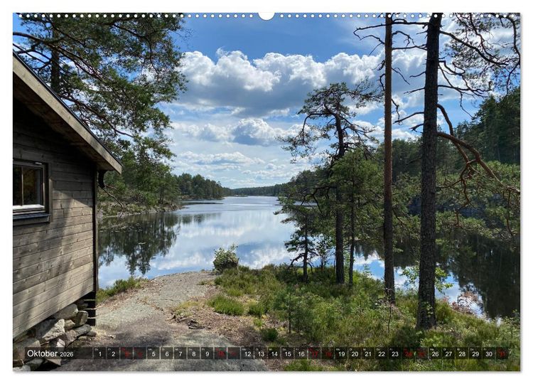 Produktbild: Wandern in Schweden - Einladung in die Natur (hochwertiger Premium Wandkalender 2026 DIN A2 quer), Kunstdruck in Hochglanz