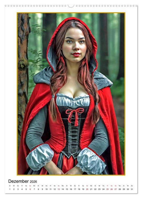 Produktbild: Fantasy-Frauenfiguren (Wandkalender 2026 DIN A2 hoch), CALVENDO Monatskalender