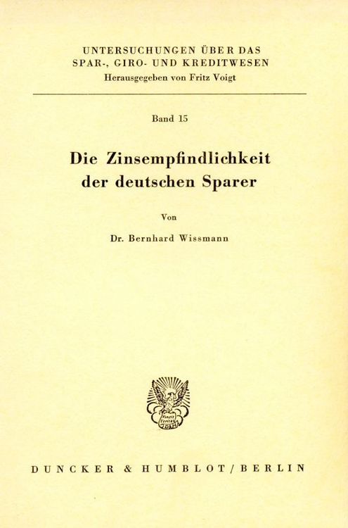 Produktbild: Die Zinsempfindlichkeit der Deutschen Sparer.