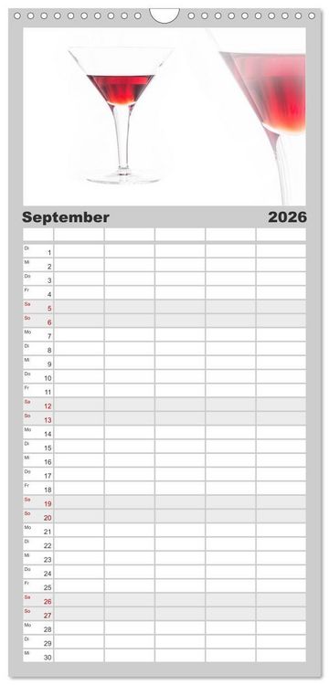 Produktbild: Familienplaner 2026 - my.LIFESTYLE - Leben in Wei&szlig; mit 5 Spalten (Wandkalender, 21 x 45 cm) CALVENDO