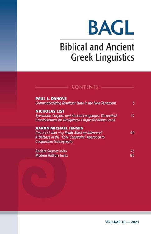 Produktbild: Biblical and Ancient Greek Linguistics, Volume 10