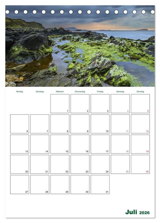 Produktbild: Schottland Entdeckungstour (Tischkalender 2026 DIN A5 hoch), CALVENDO Monatskalender