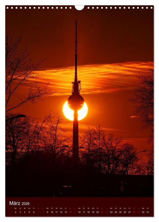 Produktbild: Berliner Fernsehturm - Magische Momente (Wandkalender 2026 DIN A3 hoch), CALVENDO Monatskalender