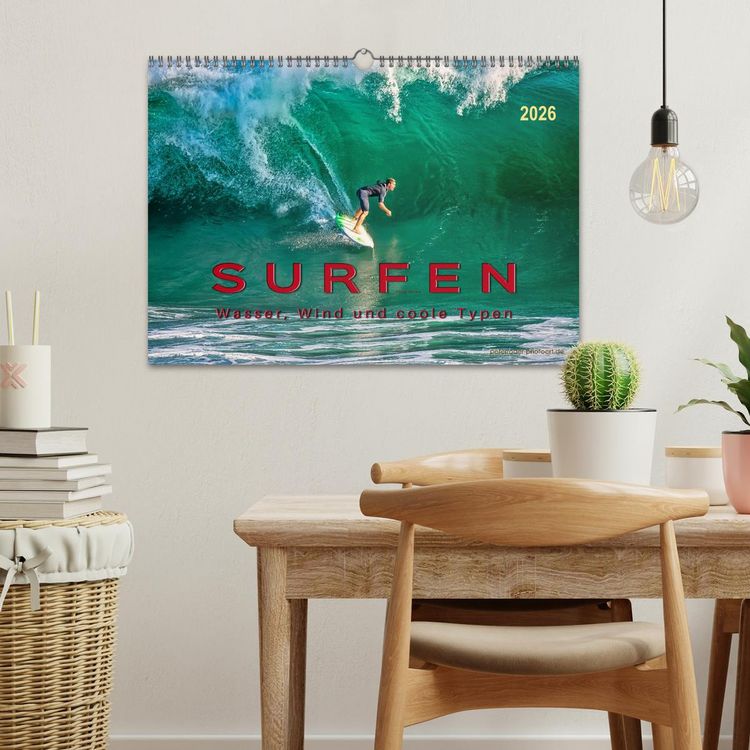 Produktbild: Surfen - Wasser, Wind und coole Typen (Wandkalender 2026 DIN A3 quer), CALVENDO Monatskalender