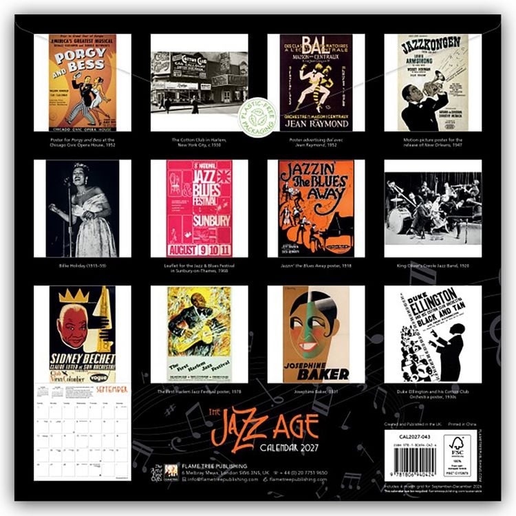 Produktbild: The Jazz Age &ndash; Das Zeitalter des Jazz 2027 &ndash; Original Flame Tree Publishing-Kalender [Kalender]
