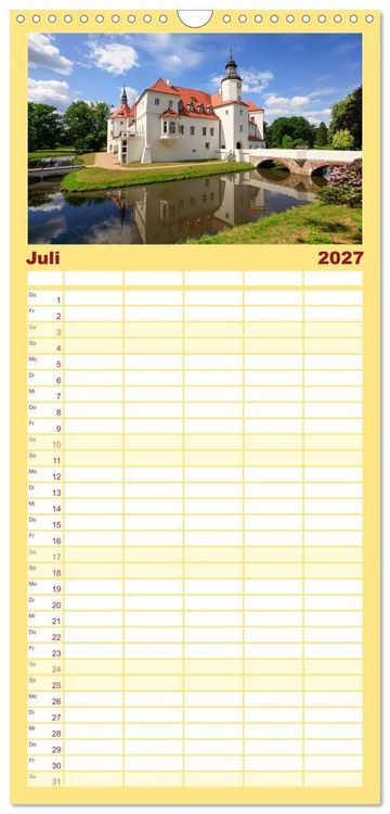Produktbild: Familienplaner 2027 - Schl&ouml;sser und G&auml;rten in Brandenburg mit 5 Spalten (Wandkalender, 21 x 45 cm) CALVENDO
