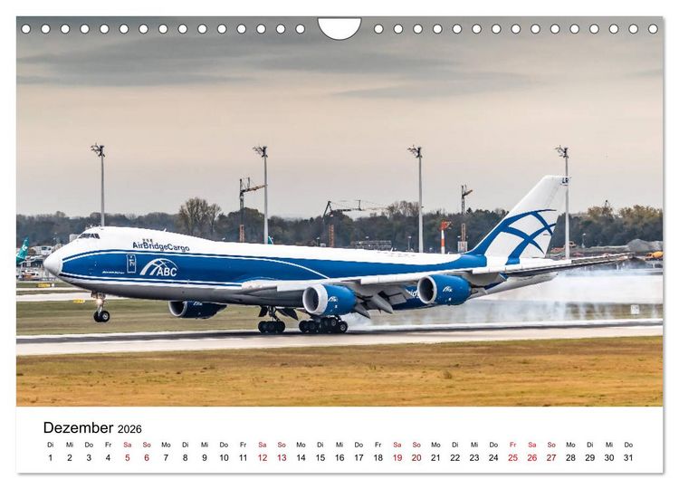 Produktbild: Planespotting am Flughafen M&uuml;nchen (Wandkalender 2026 DIN A4 quer), CALVENDO Monatskalender