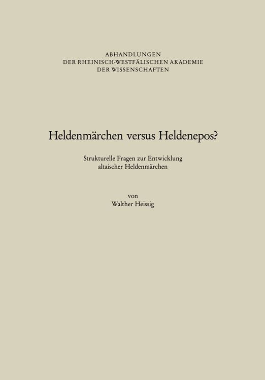 Produktbild: Heldenm&auml;rchen versus Heldenepos?