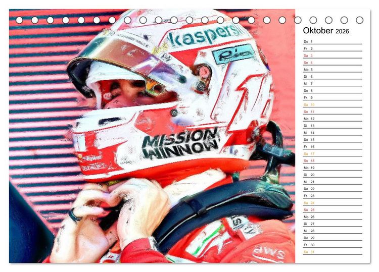 Produktbild: Cockpit, Helm und Halo (Tischkalender 2026 DIN A5 quer), CALVENDO Monatskalender