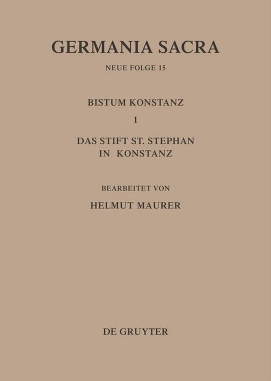 Produktbild: Die Bist&uuml;mer der Kirchenprovinz Mainz. Das Bistum Konstanz I. Das Stift St. Stephan in Konstanz