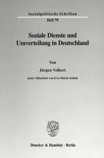 Produktbild: Soziale Dienste und Umverteilung in Deutschland.
