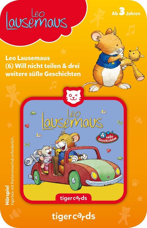 Produktbild: tigercard - Leo Lausemaus - Folge 6: Will nicht teilen und 3 weitere s&uuml;&szlig;e Geschichten