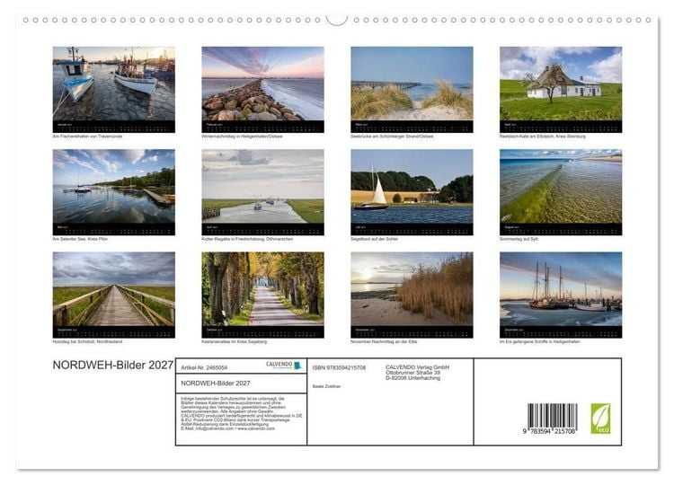 Produktbild: NORDWEH-Bilder 2027 (hochwertiger Premium Wandkalender 2027 DIN A2 quer), Kunstdruck in Hochglanz