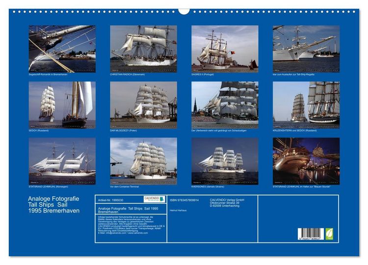 Produktbild: Analoge Fotografie Tall Ships Sail 1995 Bremerhaven (Wandkalender 2026 DIN A2 quer), CALVENDO Monatskalender