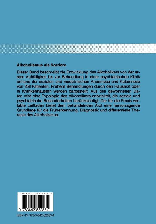 Produktbild: Alkoholismus als Karriere