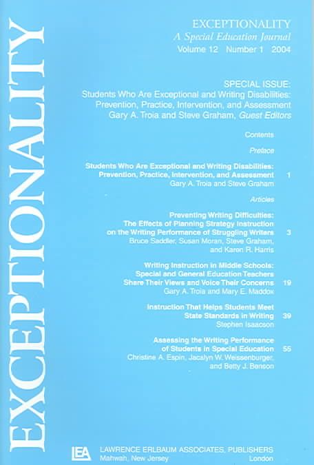 Produktbild: Students Who Are Exceptional and Writing Disabilities