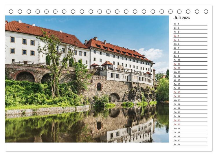 Produktbild: Ein Wochenende in Krumau (Tischkalender 2026 DIN A5 quer), CALVENDO Monatskalender