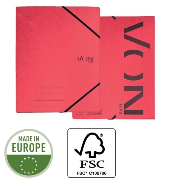 Produktbild: VON Ringbuch Karton A4 rot