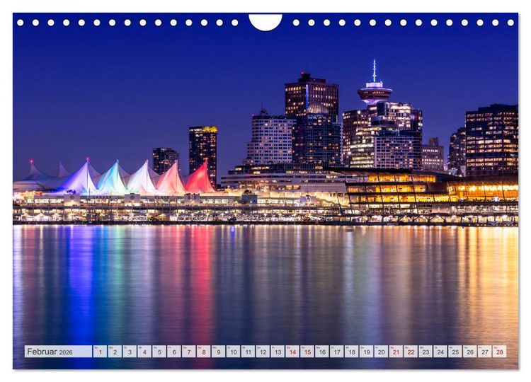 Produktbild: VANCOUVER K&uuml;stencharme und Urbanit&auml;t (Wandkalender 2026 DIN A4 quer), CALVENDO Monatskalender