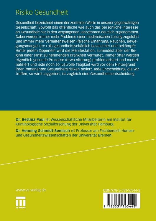 Produktbild: Risiko Gesundheit