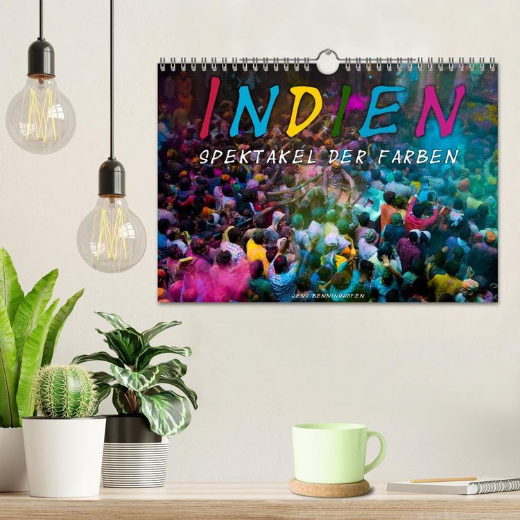 Produktbild: Indien - Spektakel der Farben (Wandkalender 2026 DIN A4 quer), CALVENDO Monatskalender