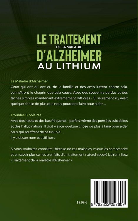 Produktbild: Le Traitement de la Maladie d'Alzheimer au Lithium