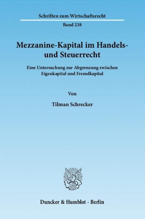 Produktbild: Mezzanine-Kapital im Handels- und Steuerrecht.