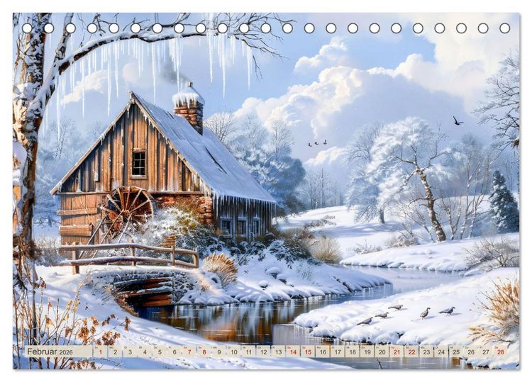 Produktbild: Kleine Cottages - Romantische Fantasieh&auml;uschen (Tischkalender 2026 DIN A5 quer), CALVENDO Monatskalender