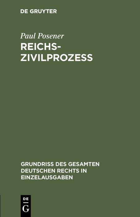 Produktbild: Reichszivilproze&szlig;