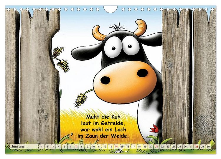 Produktbild: Bauernregeln, unsinnig und am&uuml;sant (Wandkalender 2026 DIN A4 quer), CALVENDO Monatskalender